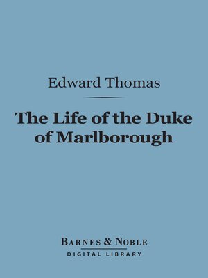 cover image of The Life of the Duke of Marlborough (Barnes & Noble Digital Library)